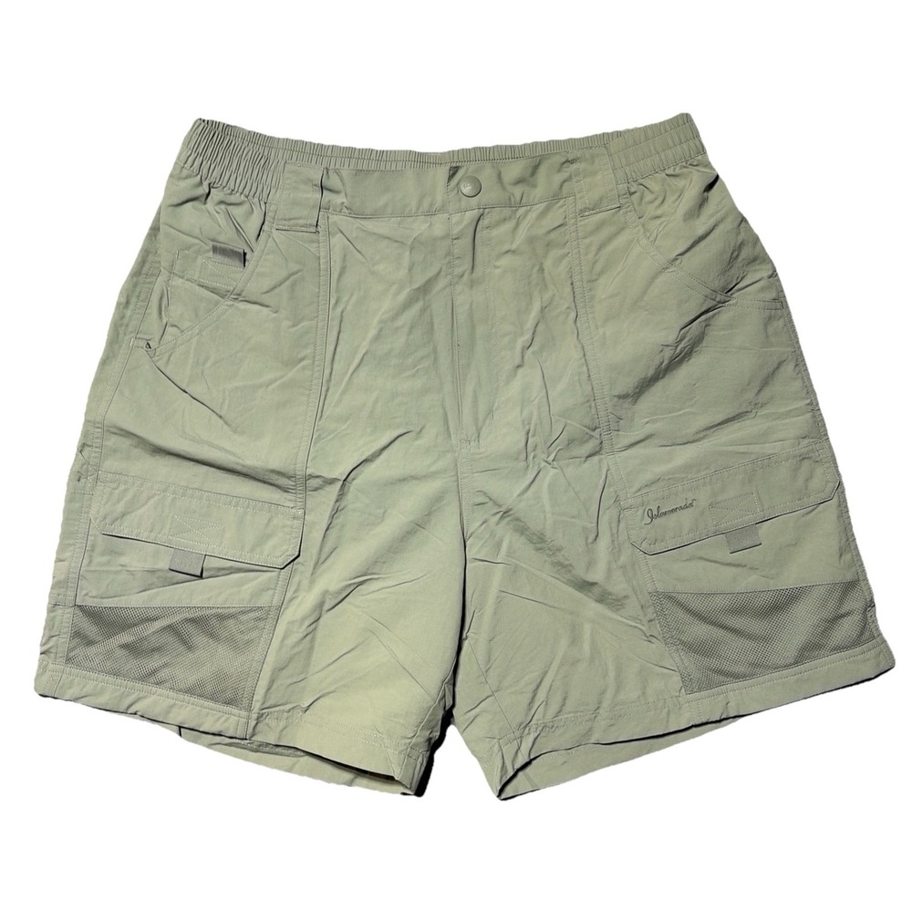 Islamorada Flats by Quest - Sage-  nylon cargo, hiking shorts, size Large‎
